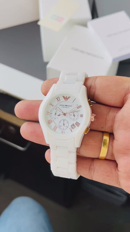 Emporio Armani White Ceramic